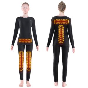 Quality Women Premium Winter Long Warm Electric Tops Pants Suit Set Clothing Heating Fleece Heated Thermal Suit Underwear wholesale
