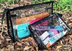 makeup cosmetic bag beauty flat pouch, bag clear vinyl pvc packaging bag with
