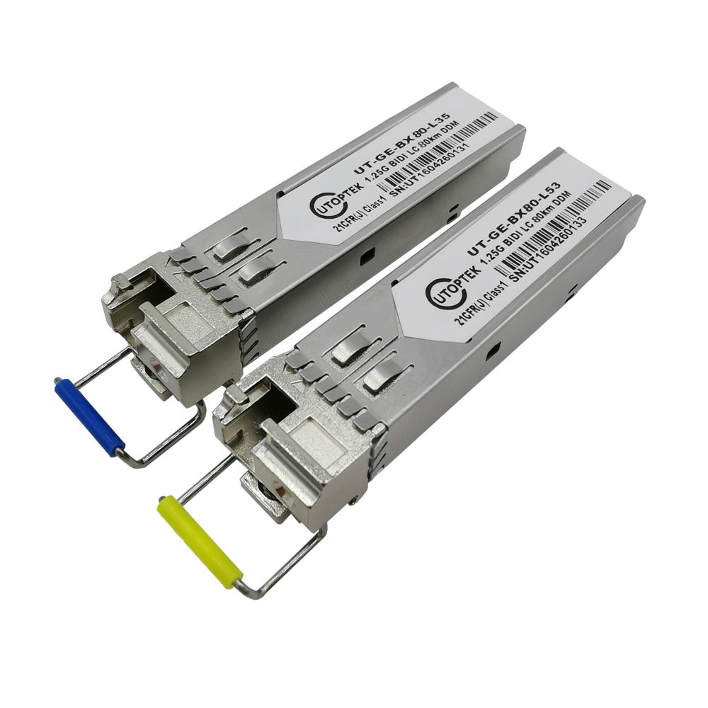 1.25G BiDi LC WDM 100km SFP Transceiver support for Huawei/Cisco/HPE/Mikrotik