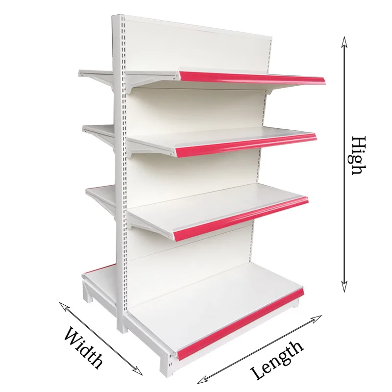 Attractive Price Store Racks Supermarket Shelves Display 4 Layers Can Custom Shelves