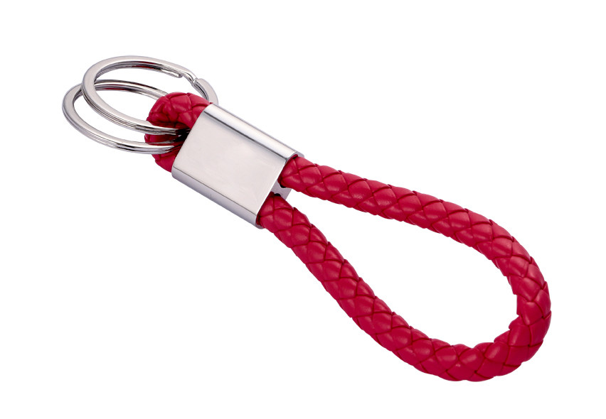 Classic Style Customized Leather Keychain Holder Available Color Polybag Packaged