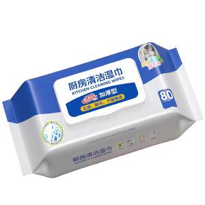 Quality Household Disposable Kitchen Wet Wipes 80Pcs For Family Daily Cleaning wholesale