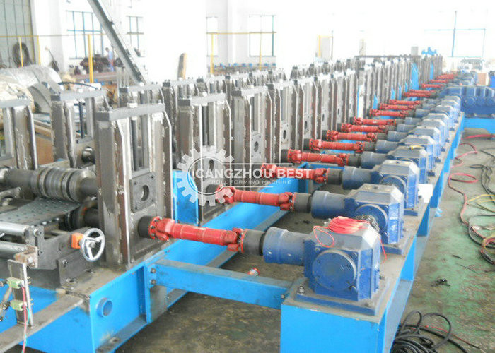 Heavy Duty 2.5mm Rack Roll Forming Machine Slotted Angle Shelving Making