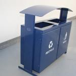 Recycling Outdoor Commercial Trash Cans Mild Steel Material OEM