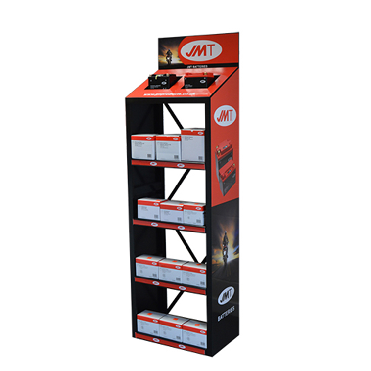4 Tier Metal Display Stands Engine Oil Metal Car Accessories Display Rack Lubricant Oil