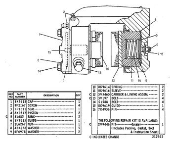 8K9617 Piston Engine 8K-9617 Ring 3208R32 Ring Set Piston Cylinder Liner 320-8R32