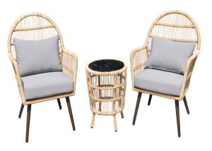 Quality Bsci Certificate Garden Rattan Set Aluminum Steel Wicker Chair Kd wholesale