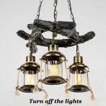 American Chandelier Loft Retro Industrial Cafe Bar Restaurant Bar Lighting