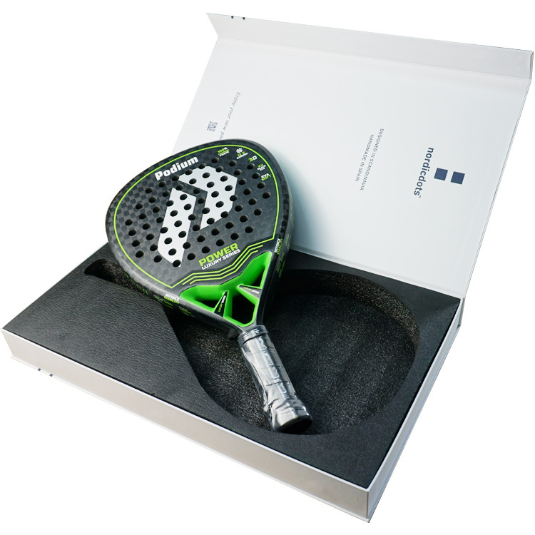 High Quality Rigid Cardboard Paper Magnetic Closure Racket Padel Box Packaging With Inner Tray