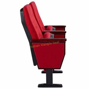 Quality Durable Red Fabric Auditorium Chairs With Wooden Or PP Writing Pad wholesale