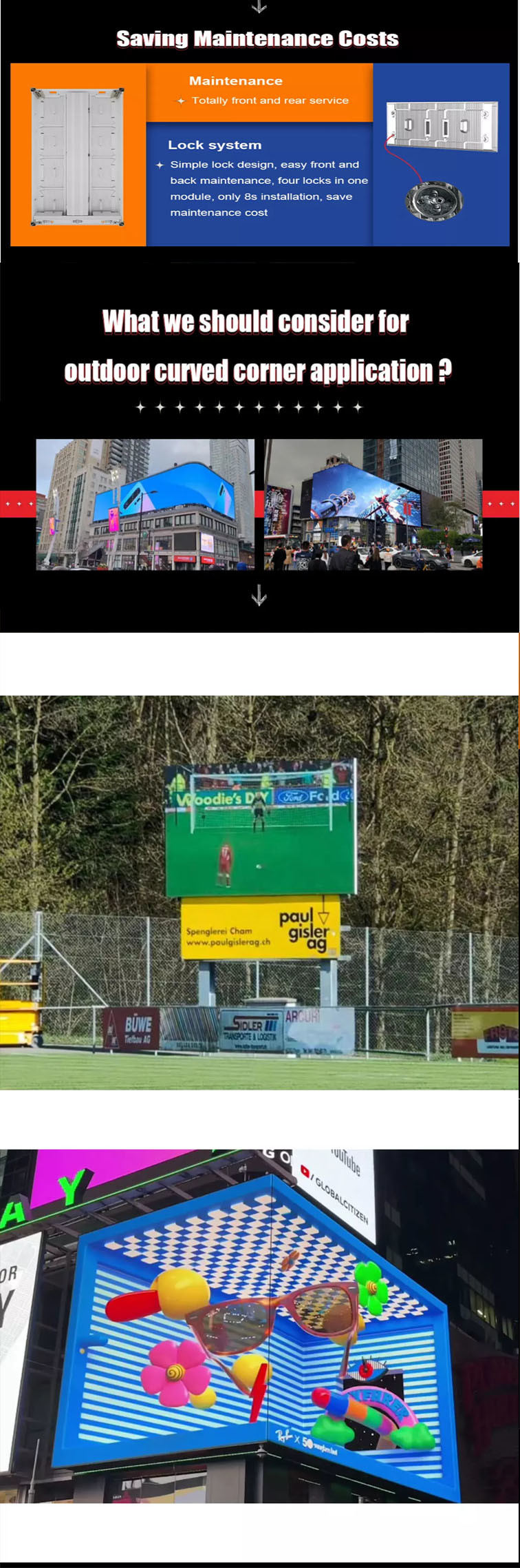 Mall Advertising Campaign Large Led Display Screen P3.91 Outdoor