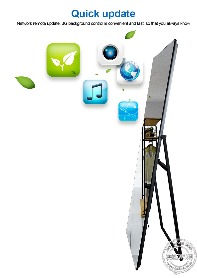 Android 7.1 43" Magic Mirror With Nano Touch Advertising Digital Signage