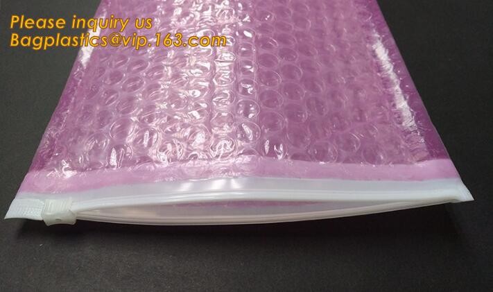 Cosmetic Pink Slider Padded Bag/Silver k Bag With Bubble,Padded Envelopes Cheap Aluminium Foil k Holographic