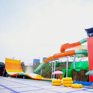 Quality Skin Raft Fiberglass Boomerango Water Park Slide for Adult wholesale