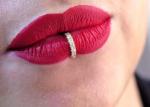 0.1ct Diamonds Tragus Piercing Ring , White Gold Nose Ring Inner Dia 8-15mm