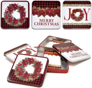 Quality Christmas Gift Card Tin Gift Box Storage Container With Lids Gifts Wrap wholesale
