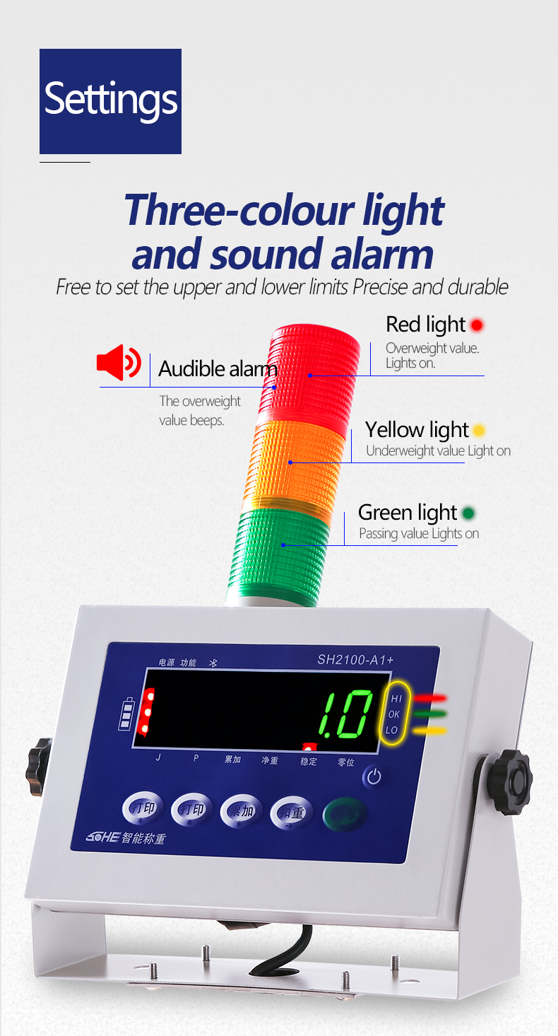 SOHE SH2100 A1 500KG LED Display Industrial Weighing Scales