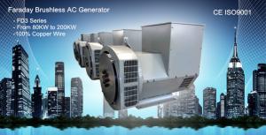 Quality 80KW Faraday Three Phase Alternator Single Bearing Generator wholesale