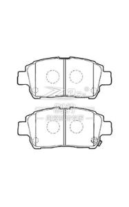 Quality Toyota Corolla / BYD F3 Ceramic D822 04465-17100 Toyota Front Brake Pads wholesale
