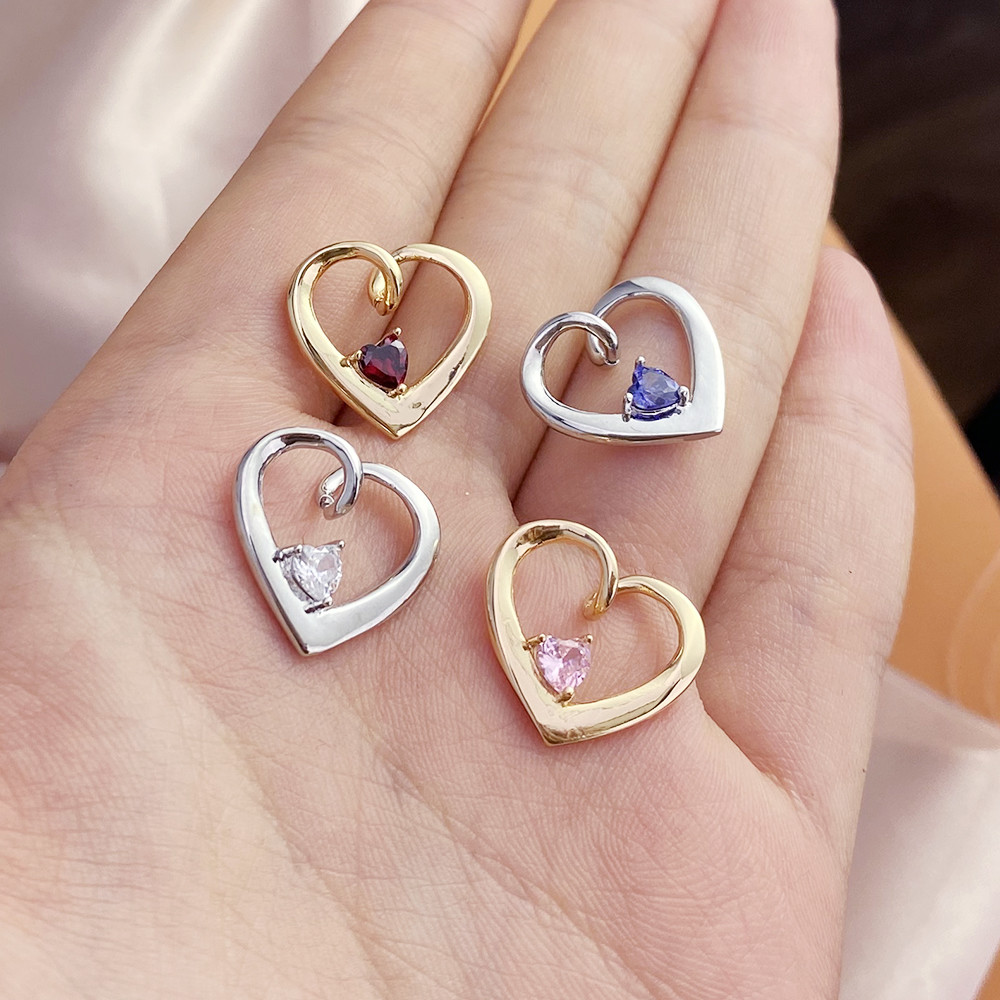 Twisty Engraved Heart Charm