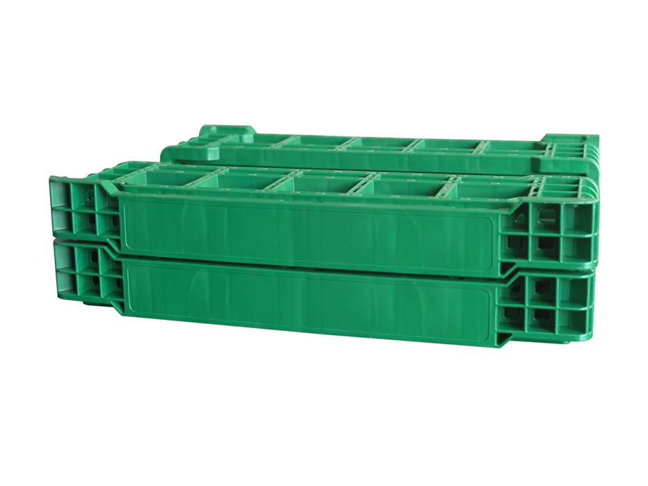 Mesh Style 400x300x140mm Plastic Crates for Fruits and Vegetables Orange Eco-friendly