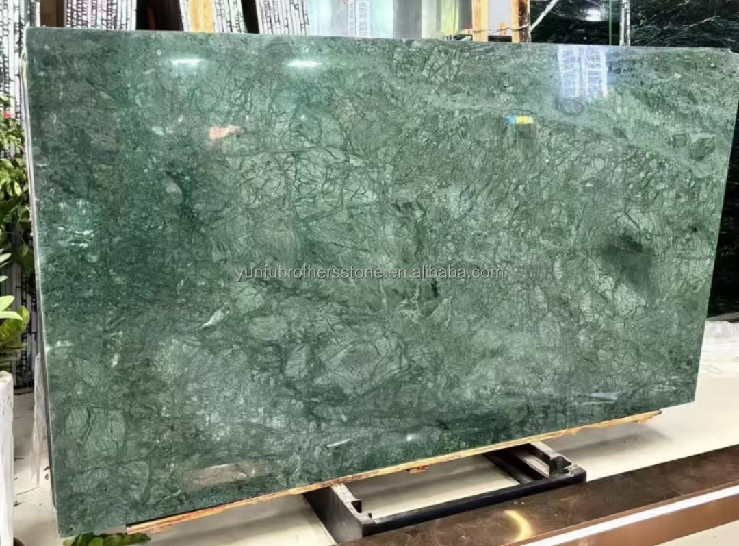 Calcite Dark Green Marble for Modern Design Villa Bathroom Sink and Dining Table