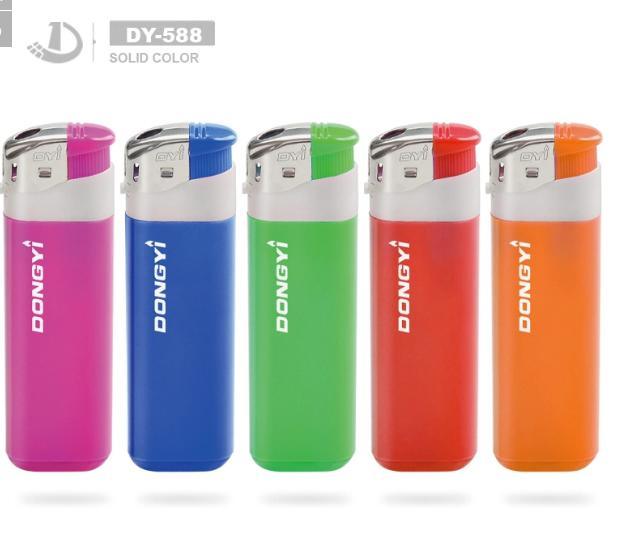 Dy-588 Wholesale Cheap Cigarette Electric Sollid Color Lighter