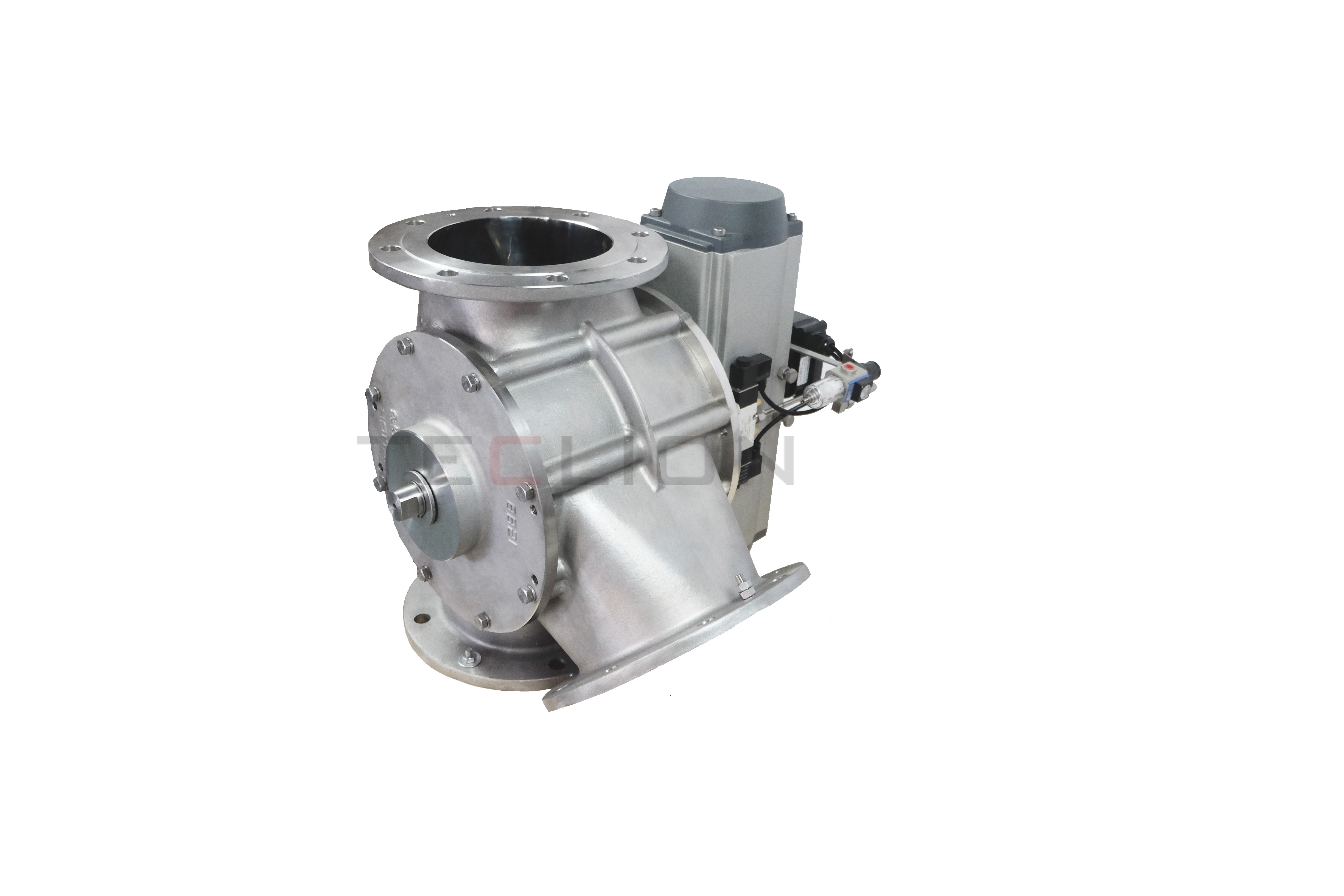 Solid Plunger Pneumatic Diverter Valves For Pneumatic Conveying Stainless Steel