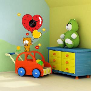 Quality Childrens 3M Removable Decoration CMYK Vinyl Wall Sticker Clock 10A106 wholesale