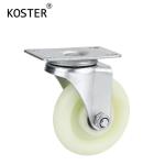 4 Inch Swivel Instrumental Caster with White Locking PP/PA Nylon Industrial