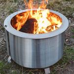 Double Wall Portable Smokeless Stove Stainless Steel 18 Inch Fire Pit