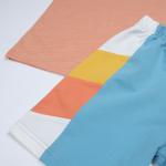 Teen Boys Streetwear French Terry Patchwork Outfit Set 250gsm Color Tank And