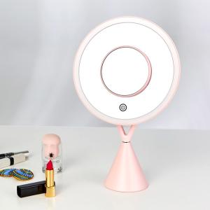 Quality Desk Round DC5V 2A Travel Smart 5X Vanity Magnifying Makeup Mirror wholesale