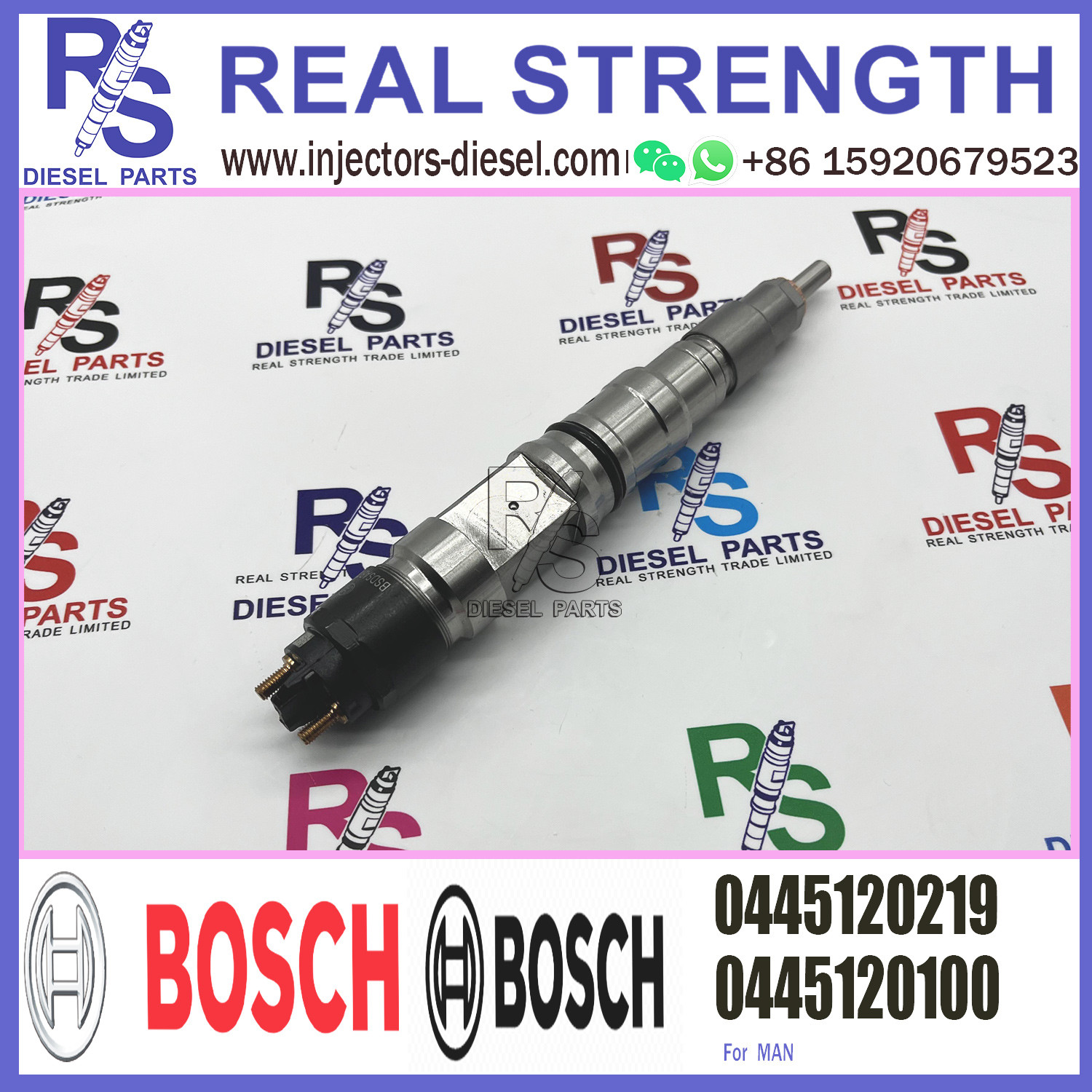 Genuine Common Rail Injector 0445120219 0445120100 0445120275 For MAN 51101006127