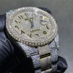 Customized Luxury Brand Moissanite Bust Down Stainless Steel Custom Iced Out