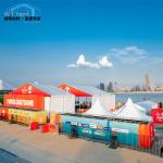 Custom Outdoor Event Tent Double Wings Glass Door For Exhibition Show