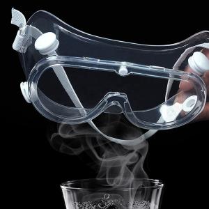 Quality Plastic Disposable Safety Goggles Anti Fog Transparent Side Shield wholesale