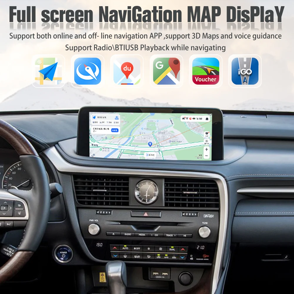 Wireless 2020-2021 RX Lexus Aftermarket Radio Stereo Vertical Screen Multimedia Video Player