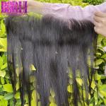 Malaysian Body Wave Straight Hair Unprocessed Natural Color 13x4 HD No Shedding