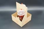 Wholesale Kraft Corrugated Paper 4 Cup Carriers Paper Cup Holder Tray With