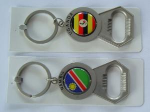 Zinc alloy bottle opener keyring