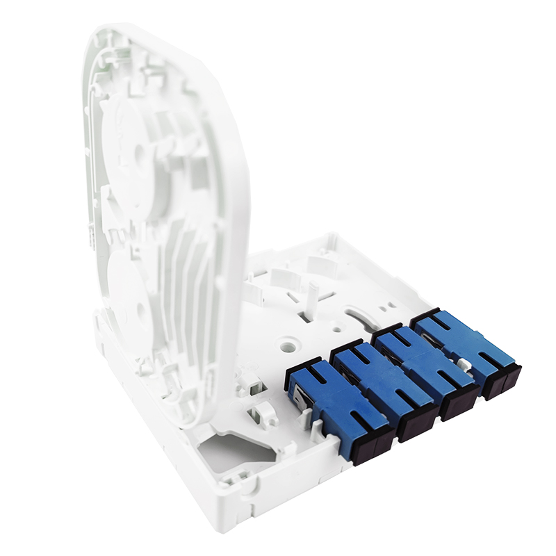 Indoor 4 Cores UPC Plastic Fiber Optic Faceplate Socket Panel with 100*80*30mm Size
