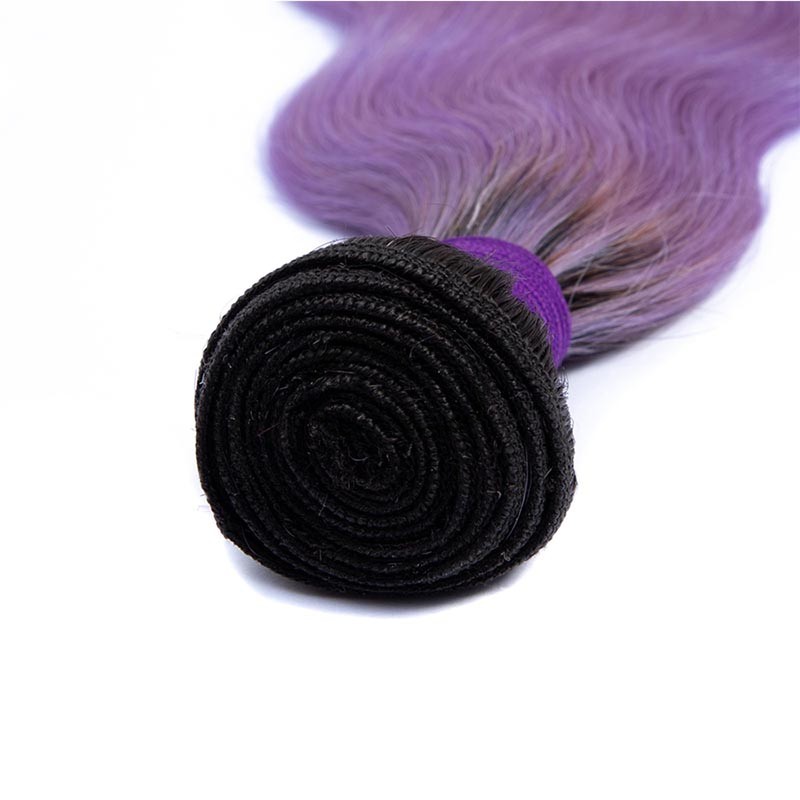 #T1B/Purple Body Wave Remy Human Hair Bundles Sew In Weave Bundles Brazilian Bundle Deals
