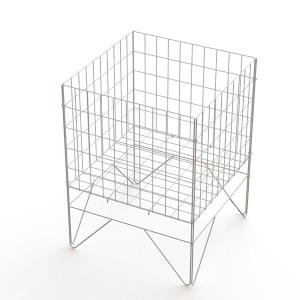 Quality Knock Down 4 Sides Square Wire Basket Display Stand wholesale