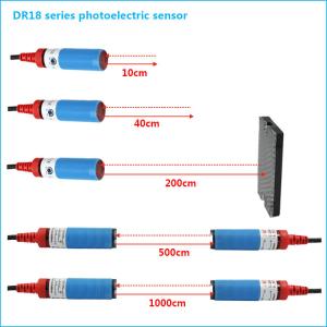 Quality NPN NO M18 Cylindrical Photoelectric Beam Detector Through Beam Optical Switches wholesale