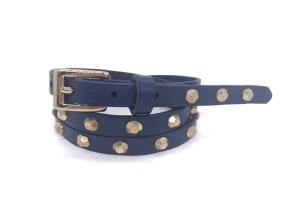 Quality Hexagon Studded Women 's Leather Belts For Jeans With Square Pin Buckle wholesale