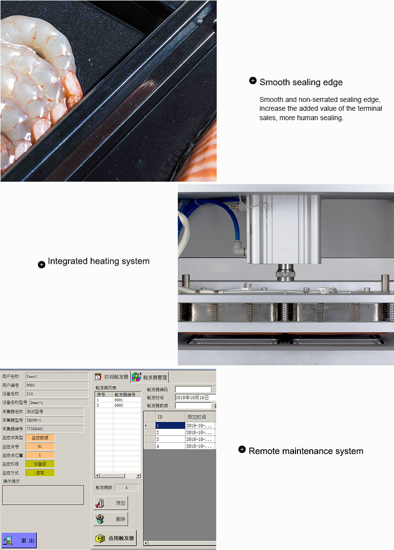 Touch Screen Skin Packaging Machine Food Packaging Sealer Programmable Control