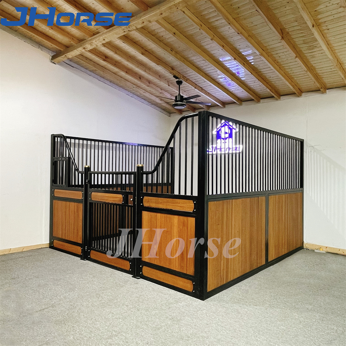 Pine Wood Galvanized Horse Stables Permanent Elegant Economic