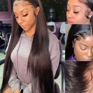 Quality Wholesale Human Hair Wig HD 13X4 Transparent Lace Frontal Pre Plucked Hair Wigs wholesale