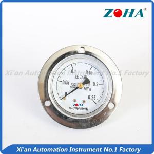 Quality Plating Air Compressor Pressure Gauge , Silver High Temp Pressure Gauge wholesale